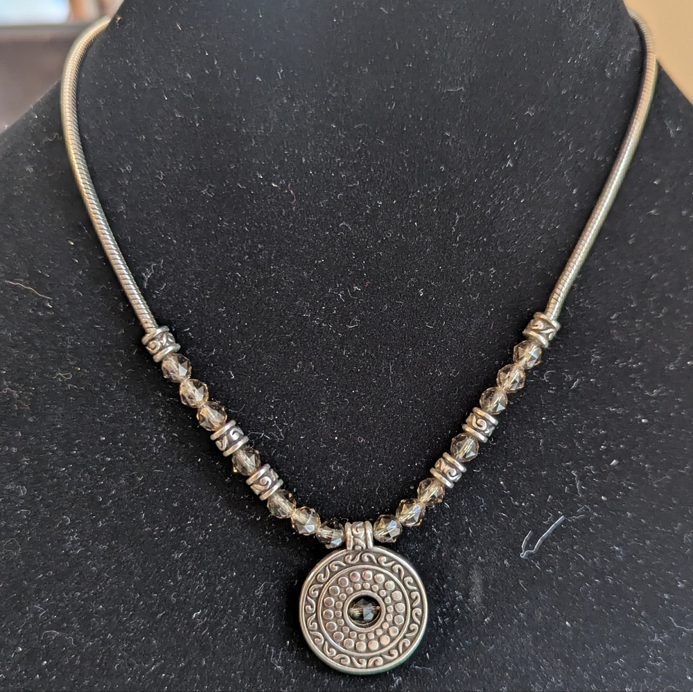 Brighton 'Spellbound' Silver Necklace with Intricate Pendant